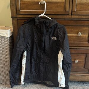The North Face Black and Cream Windbreaker